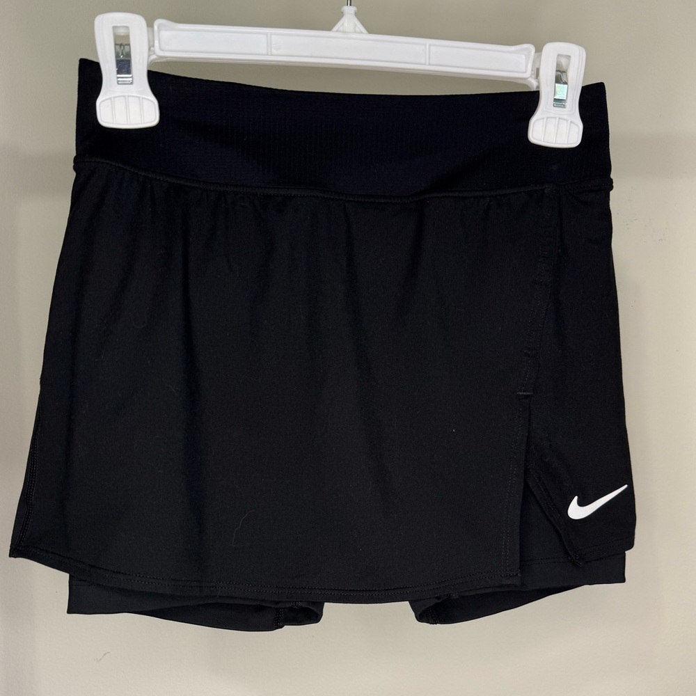 Nike Dri-Fit Black Tennis Skirt with Built-in Compression Shorts